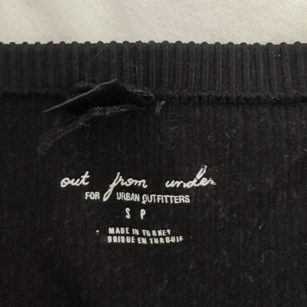 Urban Outfitters Black Seamless Scottie Bra Top Ribbed Cropped - Picture 4 of 5